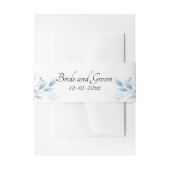 Elegant Blue Floral Uitnodigingen Wikkel (Voorkant Voorbeeld)