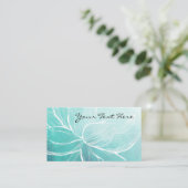 Elegant Blue Floral Visitekaartjes (Staand voorkant)