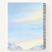 Elegant Blue Floral Watercolor  Notitieboek (Achterkant)