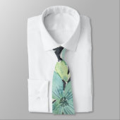 Elegant Blue Floral Waterverf Stropdas voor bruilo (Gebonden)