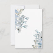 Elegant Blue Floral Weddenschap Hartelijk dank (Achterkant)