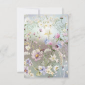 Elegant Blue Floral Weddenschap Hartelijk dank Bedankkaart (Achterkant)