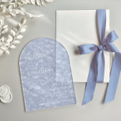 Elegant Blue Floral Wedding Acryl Uitnodigingen