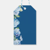 Elegant Blue Floral Wedding Cadeaulabel (Achterkant)