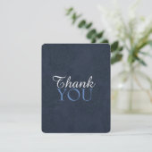 Elegant Blue Floral WEDDING DANK JE KAART (Staand voorkant)