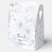 Elegant Blue Floral Wedding Favor Box Bedankdoosjes (Geopend)