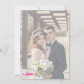 Elegant Blue Floral Wedding Invitation Kaart (Achterkant)