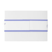 Elegant Blue Floral Wedding Invitation Uitnodigingen Wikkel (Achterkant Voorbeeld)