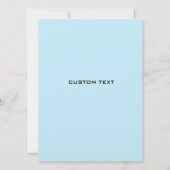 Elegant Blue Floral Wedding Kaart (Achterkant)