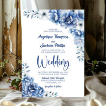 Elegant Blue Floral Wedding