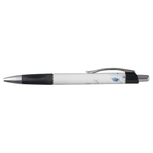 Elegant Blue Floral Wedding Pen (Bovenkant)