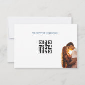 Elegant Blue Floral Wedding  RSVP Kaartje (Achterkant)