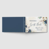 Elegant Blue Floral Winter Wedding Gastenboek (Volledig)