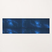 Elegant Blue Floral Yogamat (Achterkant (horizontaal))