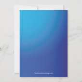 Elegant  Blue Flourish Rehearsal Dinner Kaart (Achterkant)