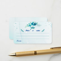 Elegant Blue Flower Afstuderen advies en wensen