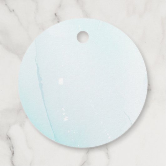 Elegant Blue Flower Gepersonaliseerd Afstuderen Bedankjes Labels (Achterkant)