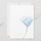 Elegant Blue Flower Simple Script Florence bruilof Save The Date (Achterkant)