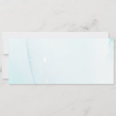 Elegant Blue Flower Wedding Invitation Kaart (Achterkant)