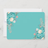 Elegant Blue Flowers Botanical Wedding Custom Save The Date (Achterkant)