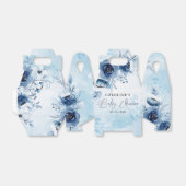 Elegant Blue Flowers Boy Baby shower Bedankdoosjes (Uitgevouwen)