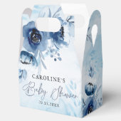 Elegant Blue Flowers Boy Baby shower Bedankdoosjes (Geopend)