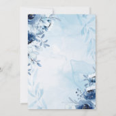 Elegant Blue Flowers Boy Baby shower Kaart (Achterkant)