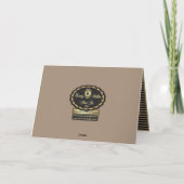 Elegant Blue Flowers & Butterfly Birthday Kaart (Achterkant)