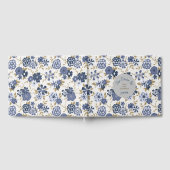 Elegant Blue Flowers Gastenboek (Volledig)