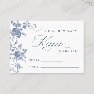 Elegant Blue Flowers raden hoeveel Kaart het spel  Visitekaartje