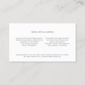 Elegant Blue Flowers Wedding Event Planner Visitekaartje (Achterkant)