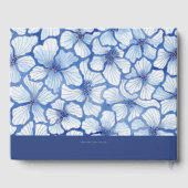Elegant Blue Flowers Wedding Gastenboek (Achterkant)