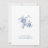 Elegant Blue Flowers word m'n Bridesmaid. Kaart (Achterkant)