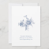 Elegant Blue French Garden Engagement Party Kaart (Achterkant)