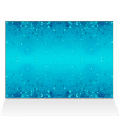 Elegant Blue Frost Sparkle Card (Binnen Horizontaal (Boven))