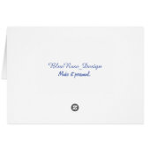 Elegant Blue Frost Sparkle Card (Achterkant Horizontaal)