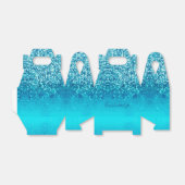 Elegant Blue Frost Sparkle Gable Favor Box Bedankdoosjes (Uitgevouwen)