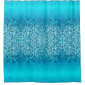 Elegant Blue Frost Sparkle Showgordijn Douchegordijn (Voorkant)