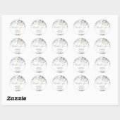 Elegant Blue Garden Baby shower dank u Ronde Sticker (Vel)