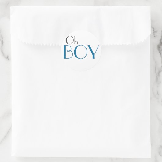 Elegant Blue Gender onthullen Sticker (Tas)