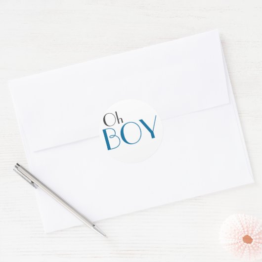 Elegant Blue Gender onthullen Sticker (Envelop)