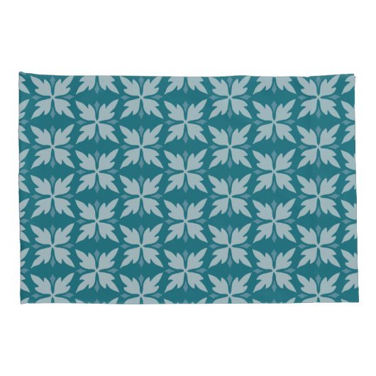 Elegant Blue Geometric Pattern Kussensloop (Achterkant-Rechts)