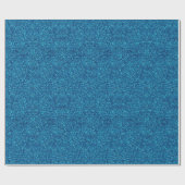 Elegant Blue Glamor Glitter Cadeaupapier (Vlak)