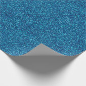 Elegant Blue Glamor Glitter Cadeaupapier (Hoek)