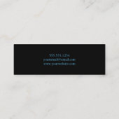 Elegant Blue Glitter Afstuderen Name Card Contactkaartje (Achterkant)