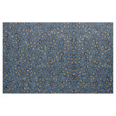 Elegant Blue Glitter Black Gold Leopard Print Stof (Fat Quarter)