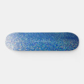 Elegant blue Glitter Custom Name Skateboard (Horizontaal)