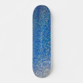 Elegant blue Glitter Custom Name Skateboard (Voorkant)