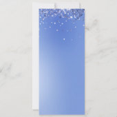 Elegant Blue Glitter Photo Weddenschap Save the Da Date (Achterkant)