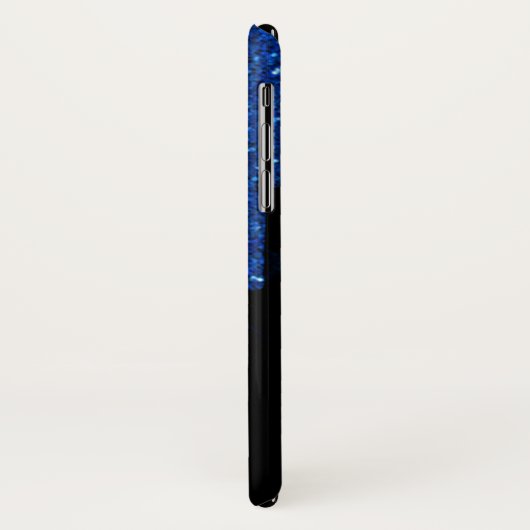 Elegant Blue Glitter-schijven Case-Mate iPhone Case (Achterkant/links)